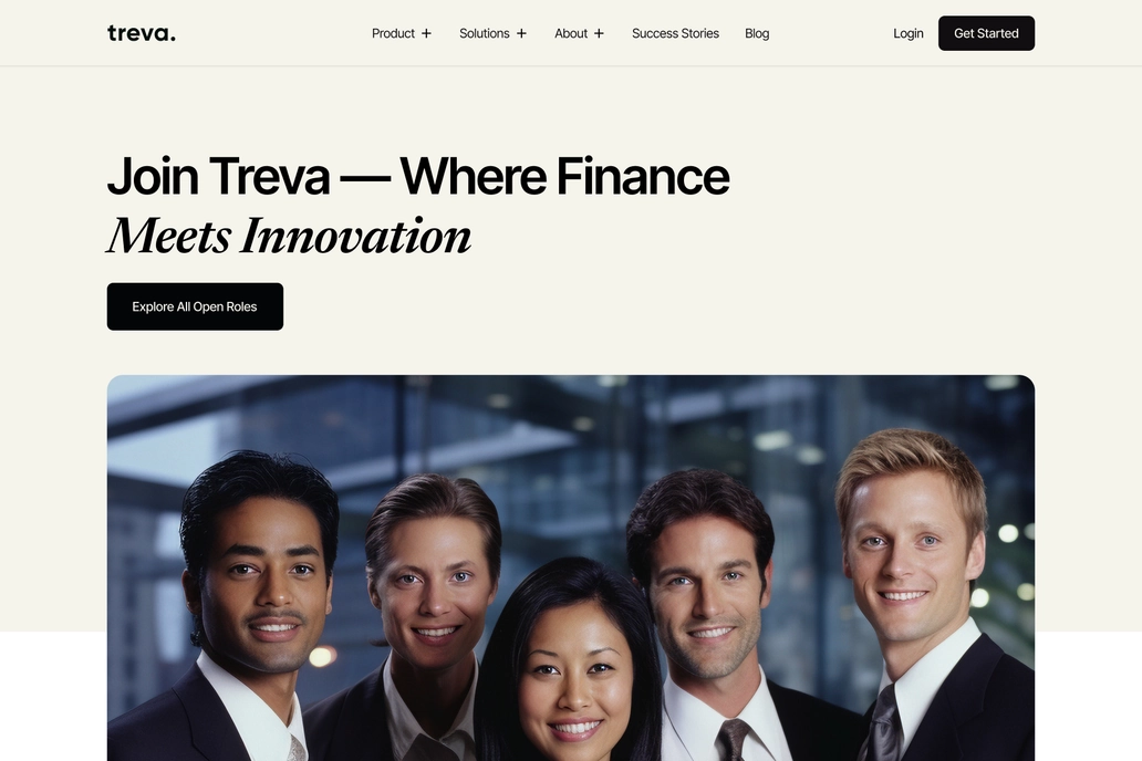 Finance Solution Career Page UI