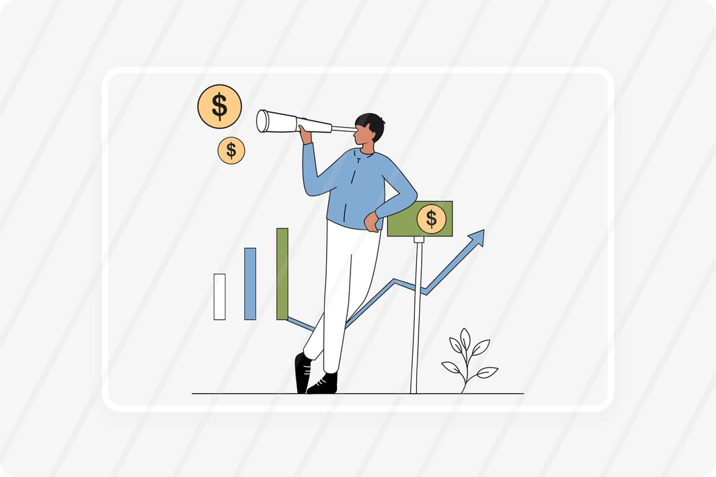 Financial Growth & Investment Vision Concept Illustration
