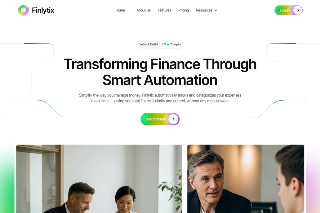 Fintech Service Details Page Figma UI Design
