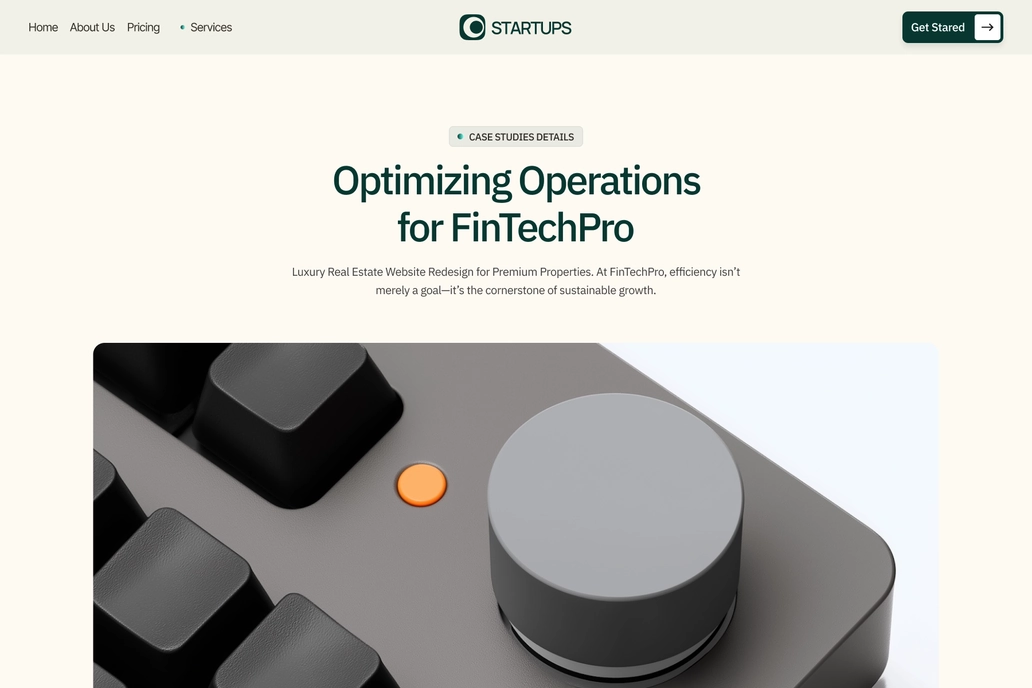 Portfolio Project Details Page UI
