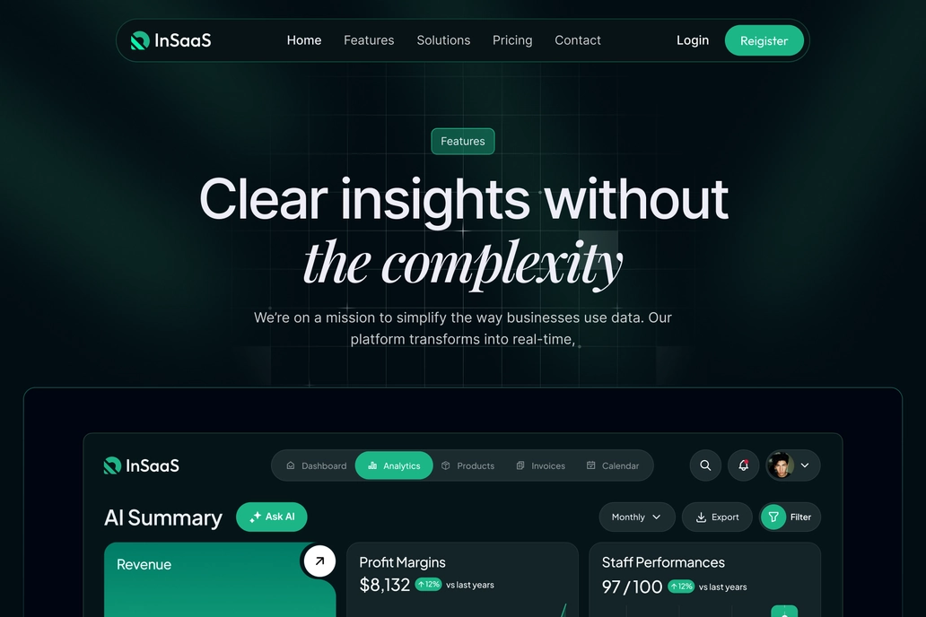SaaS Features Page UI Design
