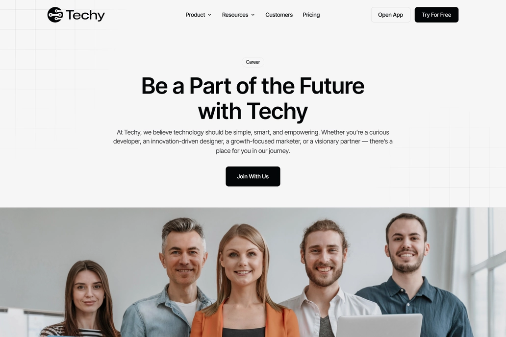 Tech Agency Career Page UI