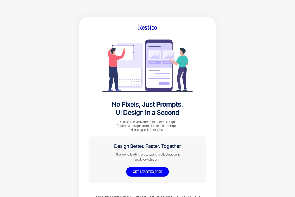 AI Product Promotional Email Template UI