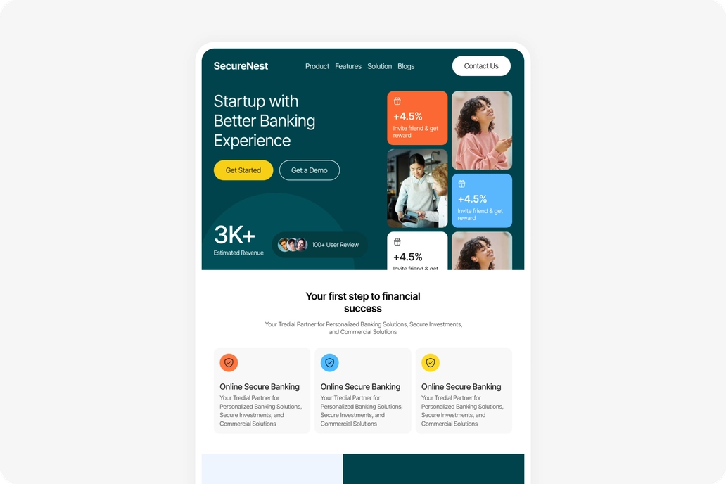 Banking Announcement Email Template UI