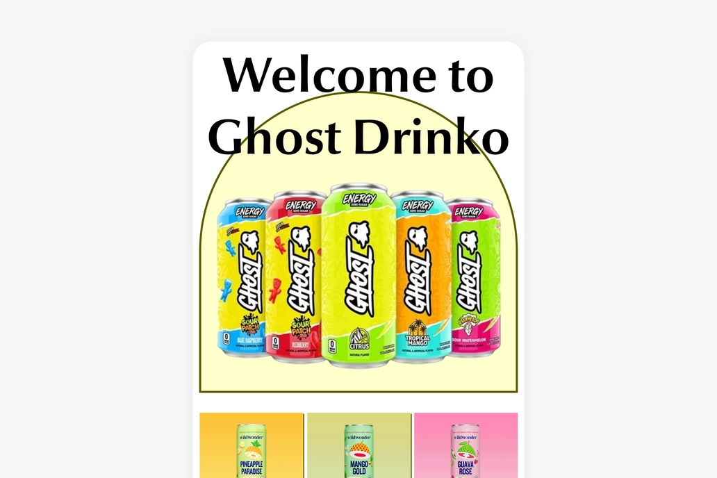 Cold Drinks Promotional Email Template UI