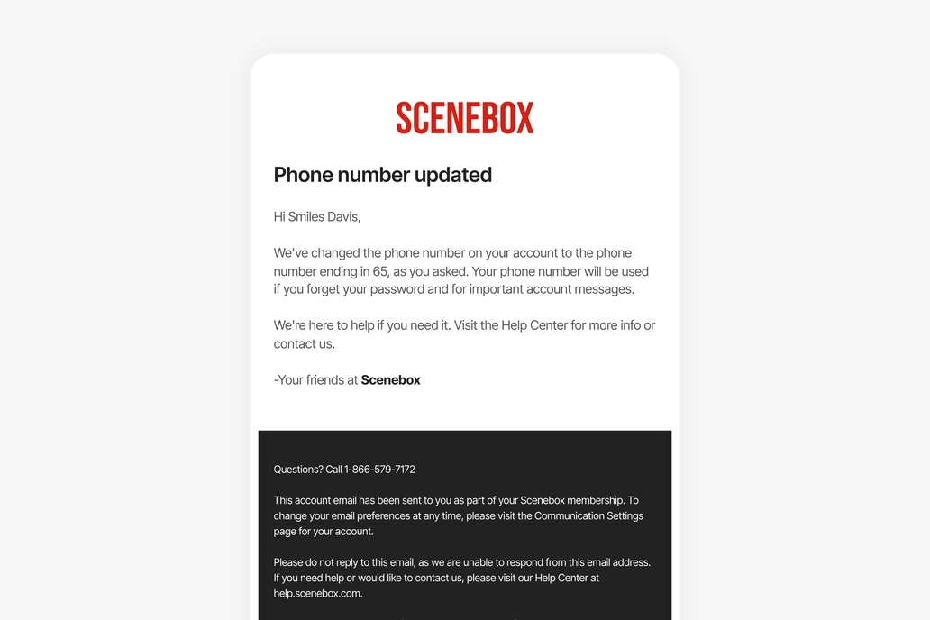 Confirmation Email Template UI