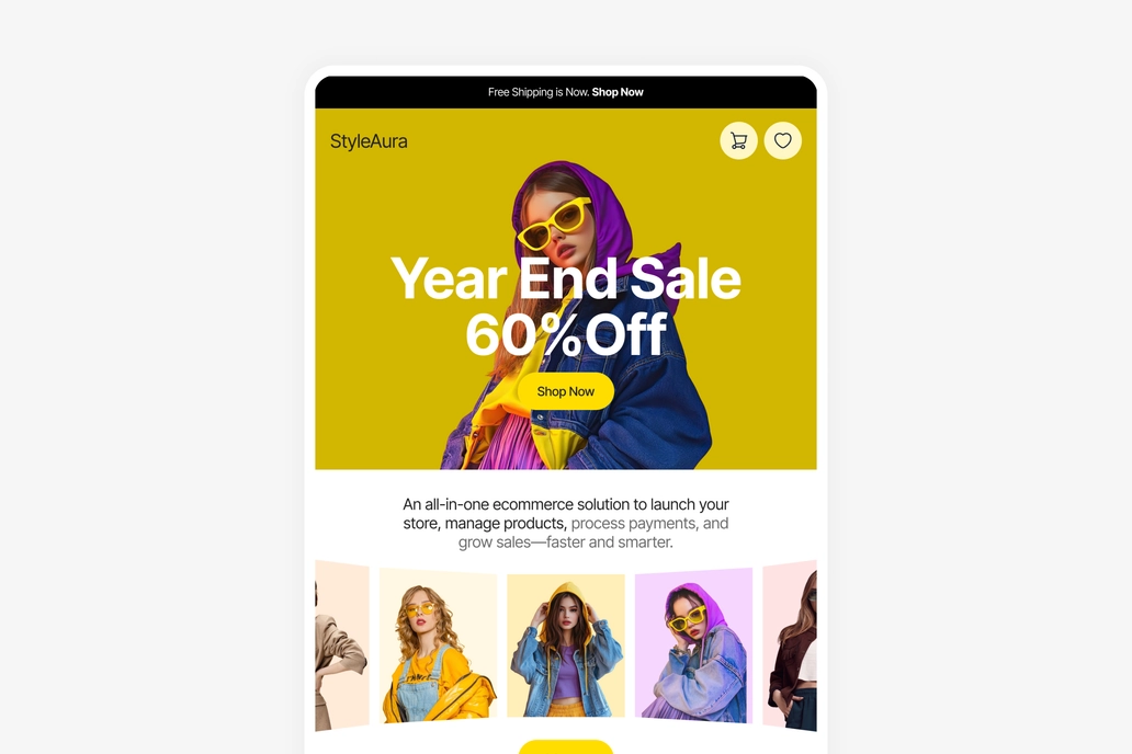 Ecommerce Promotional Email Template UI