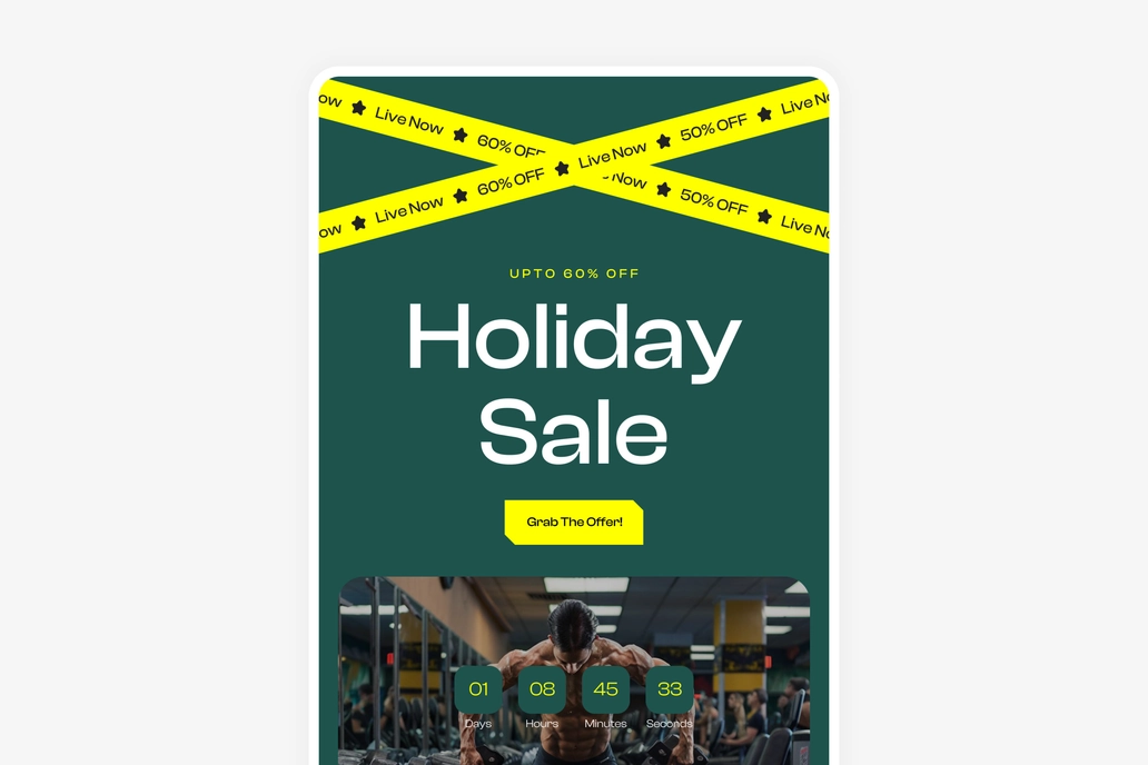 Gymnasium Promotional Email Template UI