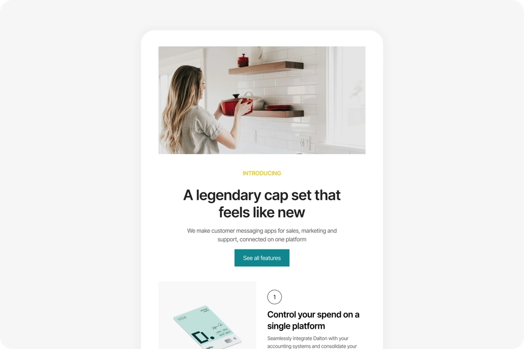 Home Decor Product Ecommerce Email Template UI