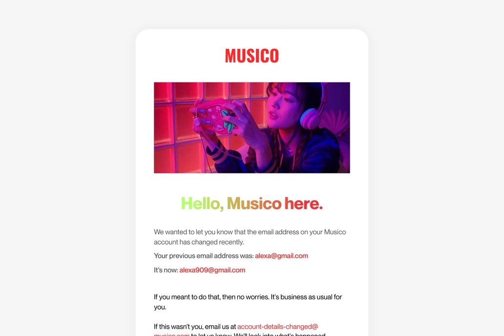 Music Fest Email Template UI