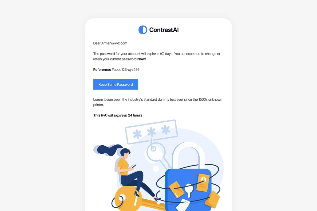 Reset Password Email Template UI
