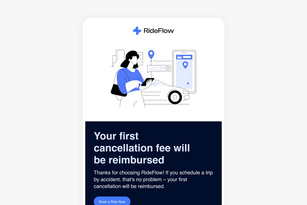 Ride Sharing Payment Reminder Email Template Ui