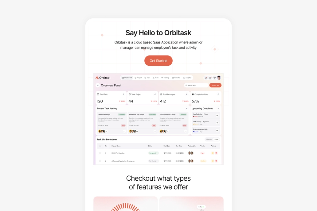 Saas Product Features Email Template UI