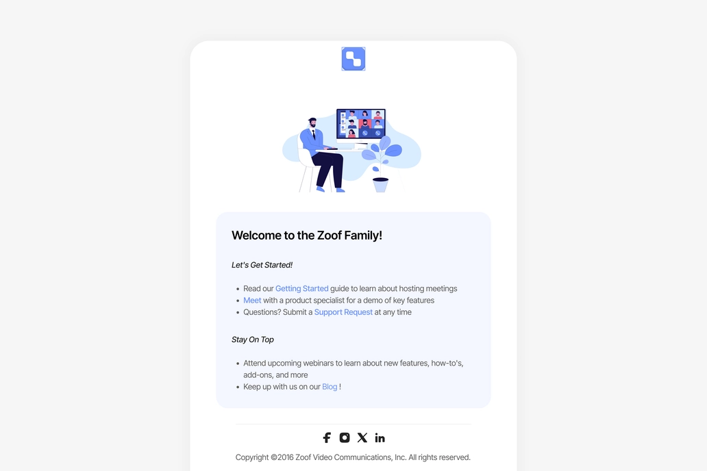 Saas Welcome Email Template UI