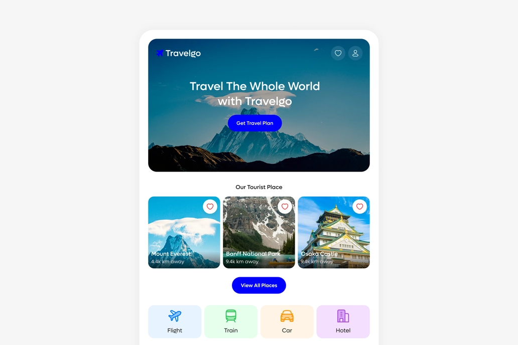 Travel Email Template UI