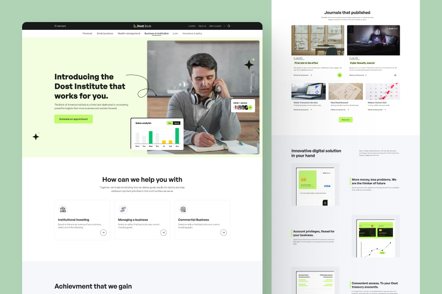 Dost Bank-Bank and Finance Web UI thumbnail 1