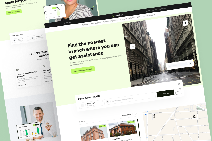Dost Bank-Bank and Finance Web UI thumbnail 3