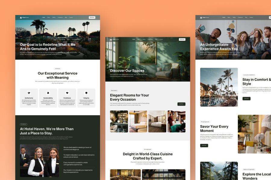 Hotel Haven-Resort Booking Website Template thumbnail 2