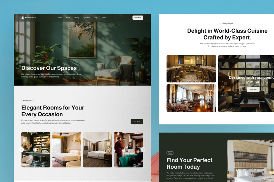 Hotel Haven-Resort Booking Website Template thumbnail 3