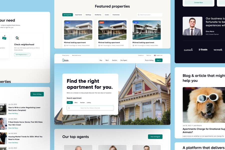 Estate-Real Estate Website Template thumbnail 1