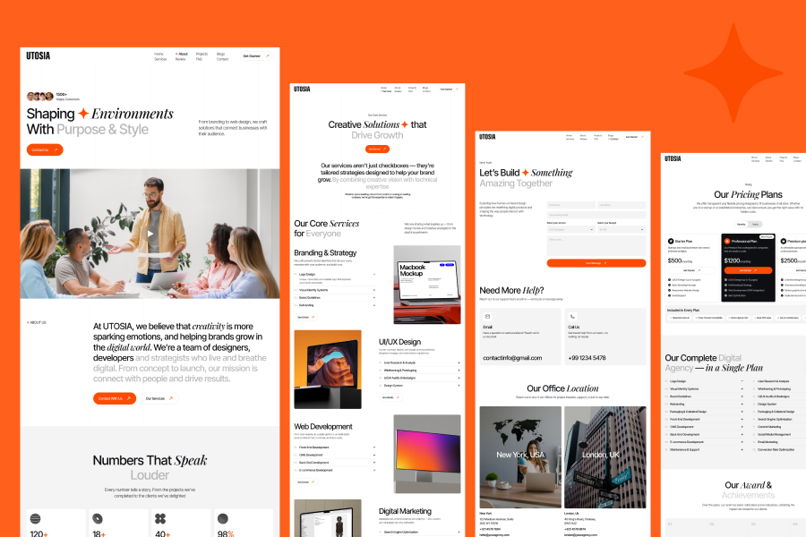 Utosia-Digital Agency Template thumbnail 2