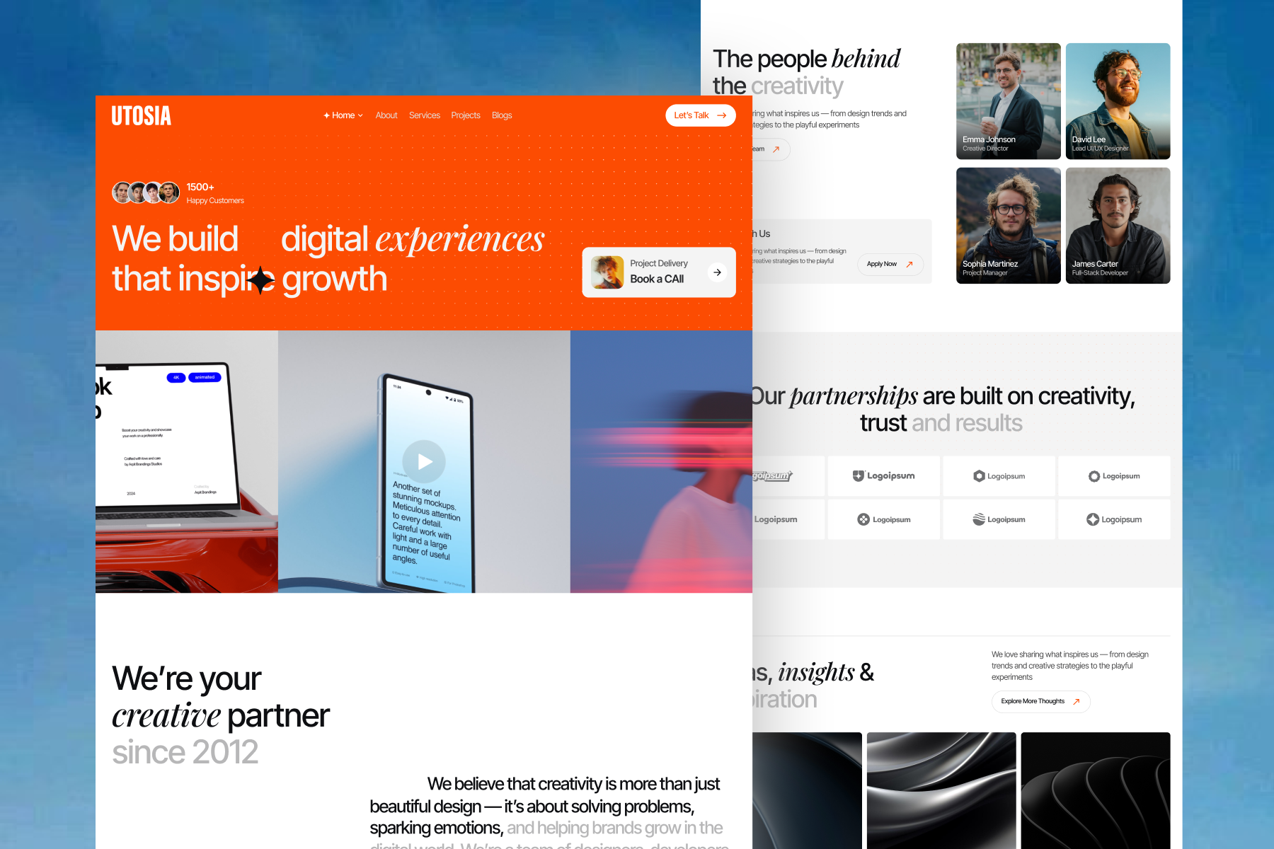 Utosia-Digital Agency Template thumbnail 3