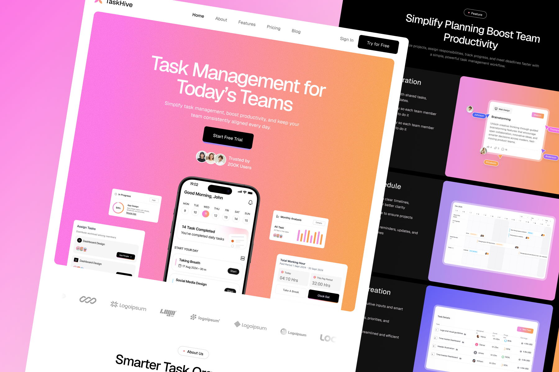 TaskHive-Task Management Template thumbnail 2