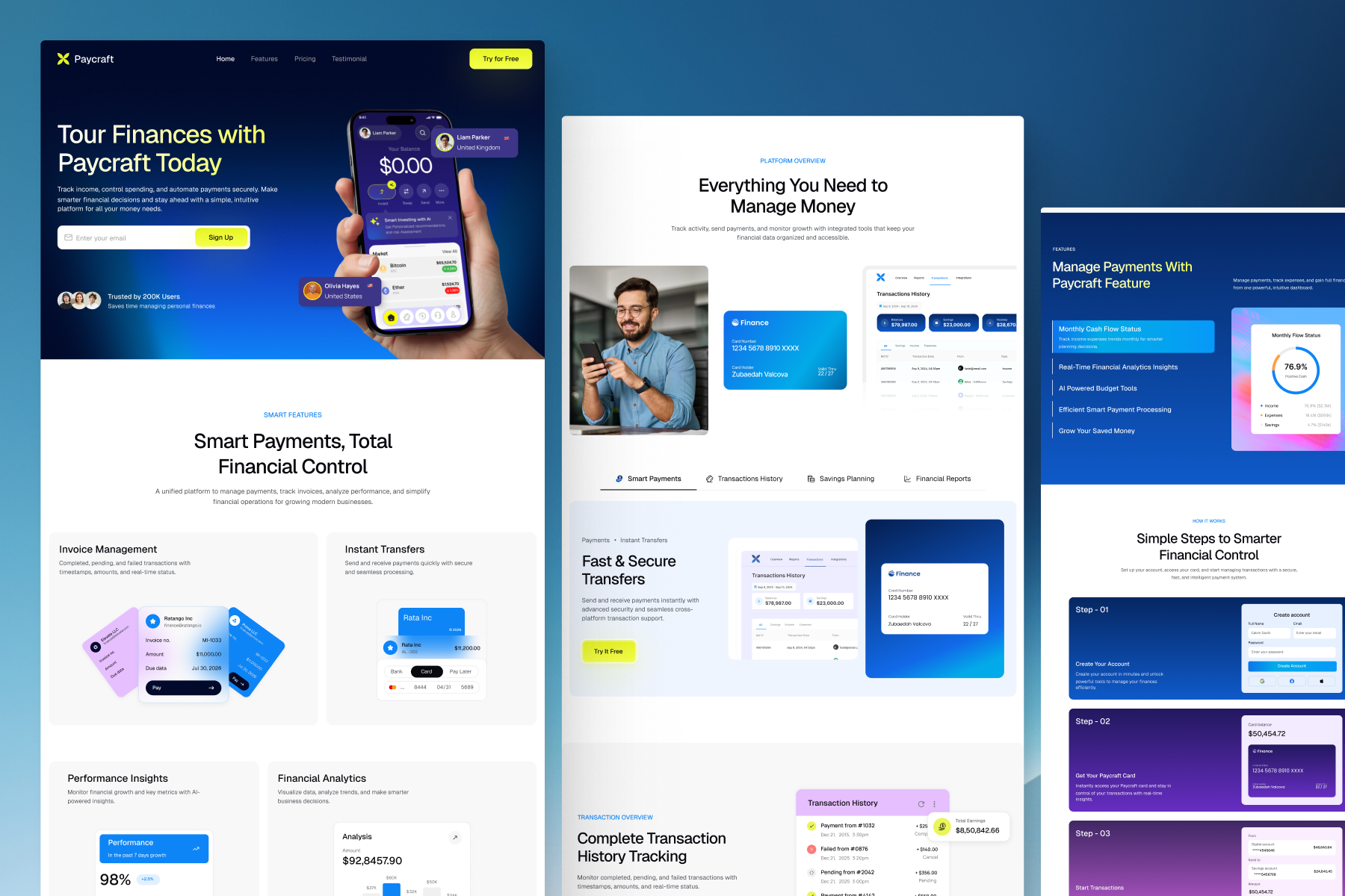 Paycraft-Fintech Template thumbnail 1