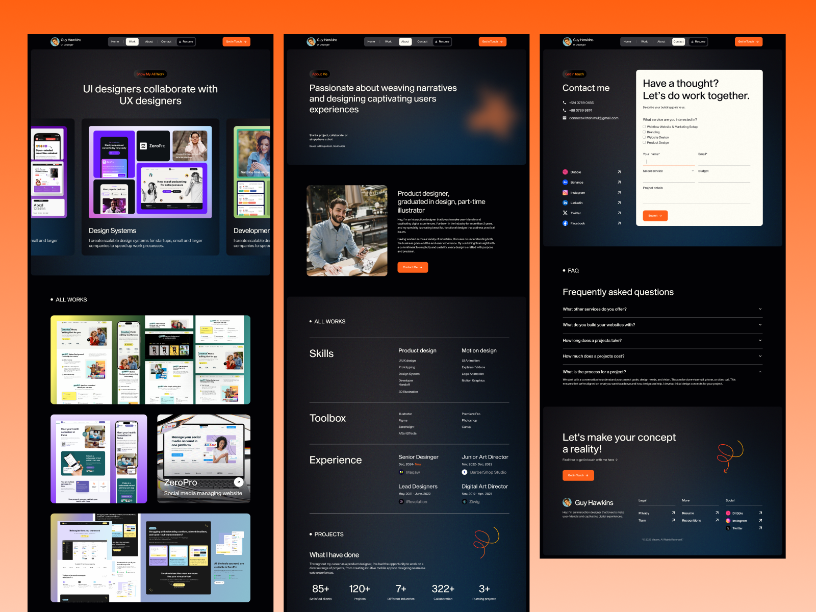 Personal Portfolio UI Template thumbnail 1