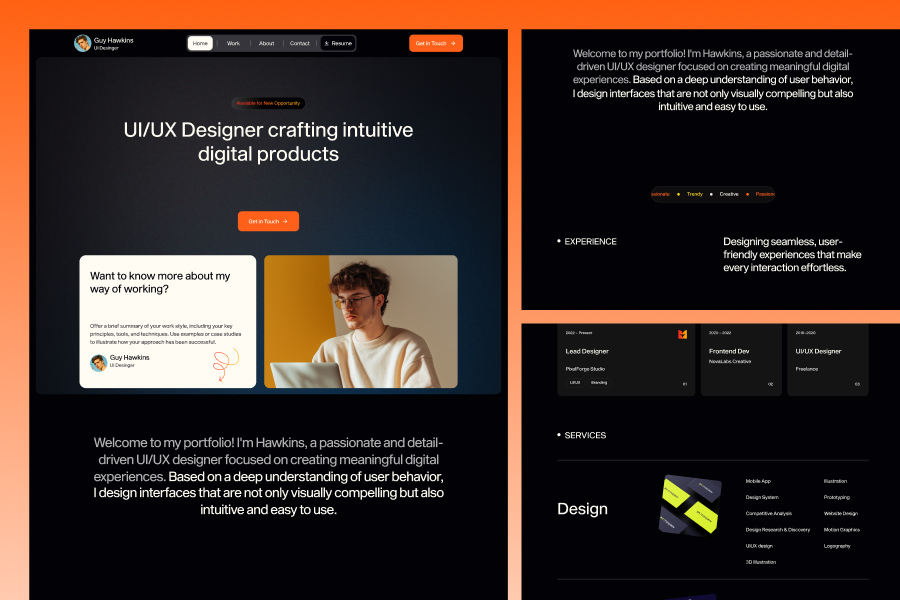 Personal Portfolio UI Template thumbnail 3