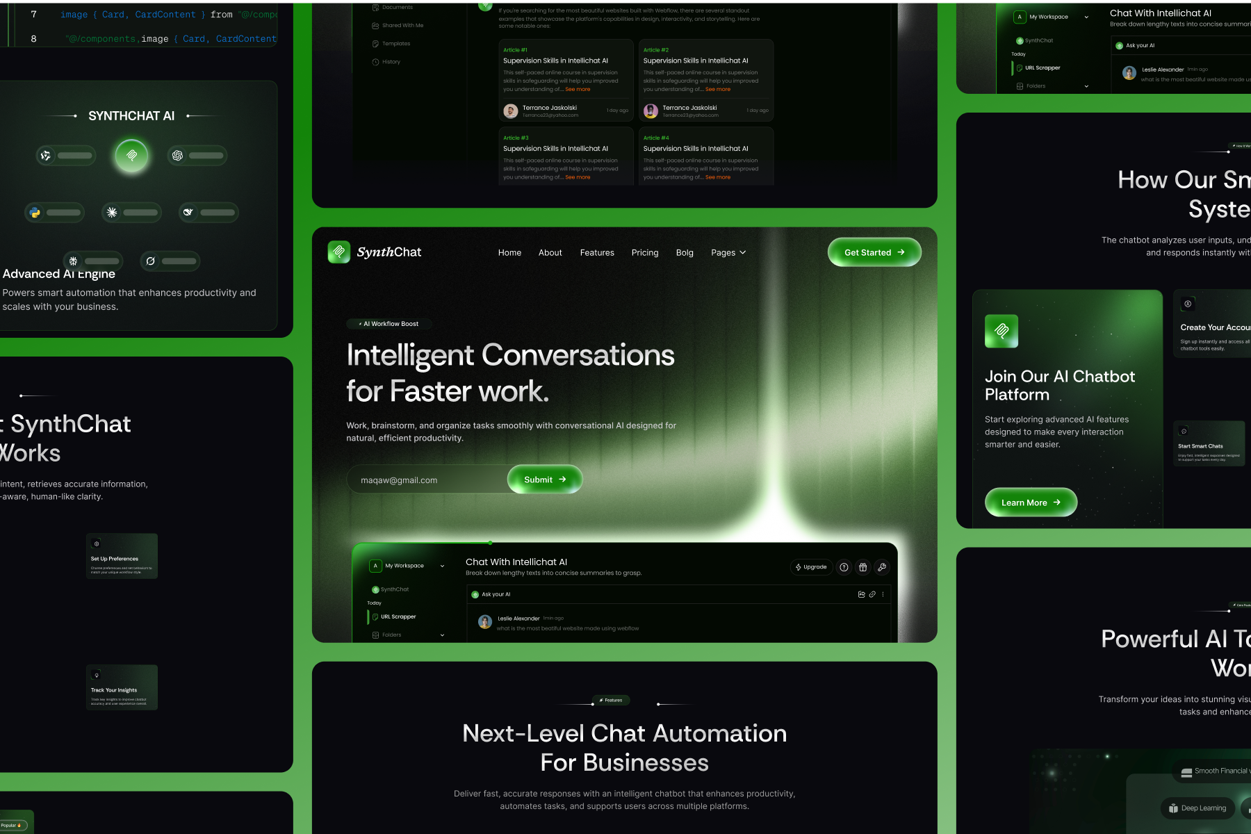 Synthchat-Ai chatbot Template thumbnail 3
